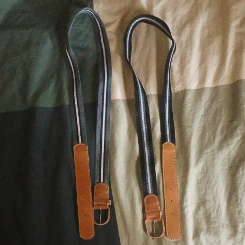 2 Pack Striped Belts